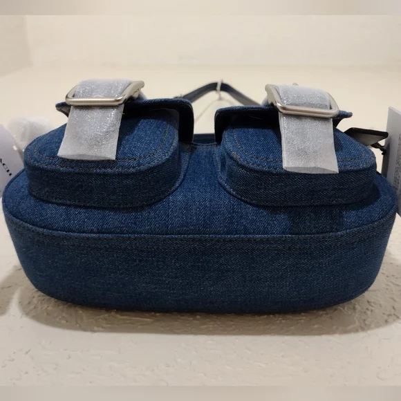 Coach Ashton denim crossbody bag Indigo Silver CAK44 - Picture 6 of 15